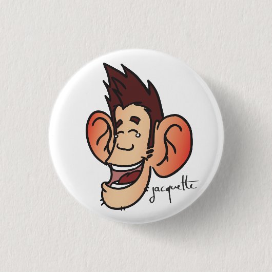 Witstaartavatar Ronde Button 3,2 Cm (Voorkant)