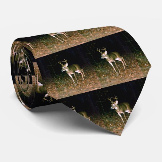 Witstaartbuck Deer Stropdas (Opgerold)