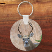 Witstaartbuck Sleutelhanger (Voorkant)