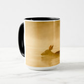 Witstaartdeer Crossing Lake Mok (Voorkant links)