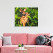 Witstaartdeer Fawn | Minnesota Canvas Afdruk (Insitu (Woonkamer))