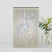 Witstaarthert Buk Stationery Briefpapier (Staand voorkant)