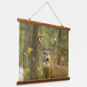 Witstaarthert Buk | Whitefish, Montana Hangend Wandkleed (Gebogen)