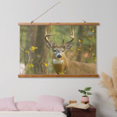 Witstaarthert Buk | Whitefish, Montana Hangend Wandkleed (Slaapkamer)