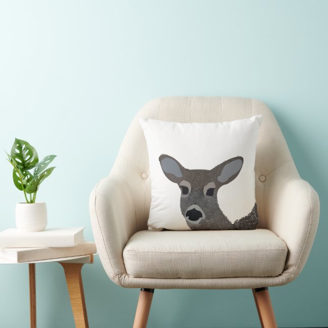 Witstaarthert Dier Wilde Dieren Kussen (Stoel)