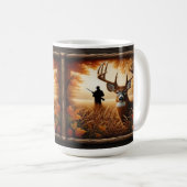 Witstaarthert en Jager Herfstbos Koffiemok (Voorkant rechts)