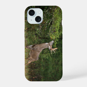 Witstaarthert, grote bok maakt schraapspoor iPhone 15 case
