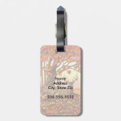 Witstaarthert in herfst New England herfstkleuren Bagagelabel (Achterkant verticaal)