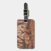 Witstaarthert in retro bosstijl natuur bagagelabel (Voorkant verticaal)