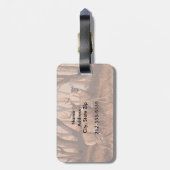 Witstaarthert in retro bosstijl natuur bagagelabel (Achterkant verticaal)