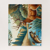 Witstaarthert Landschap Legpuzzel (Verticaal)