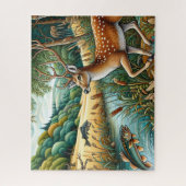 Witstaarthert Landschap Legpuzzel (Verticaal)