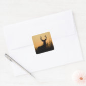 Witstaarthert Odocoileus virginianus) Vierkante Sticker (Envelop)