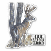 Witstaarthert sticker (Voorkant)