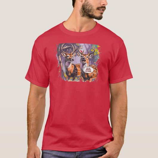 Witstaarthert T-shirt (Voorkant)