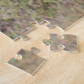 Witstaarthert vecht met wilde kalkoen legpuzzel (Zijkant)