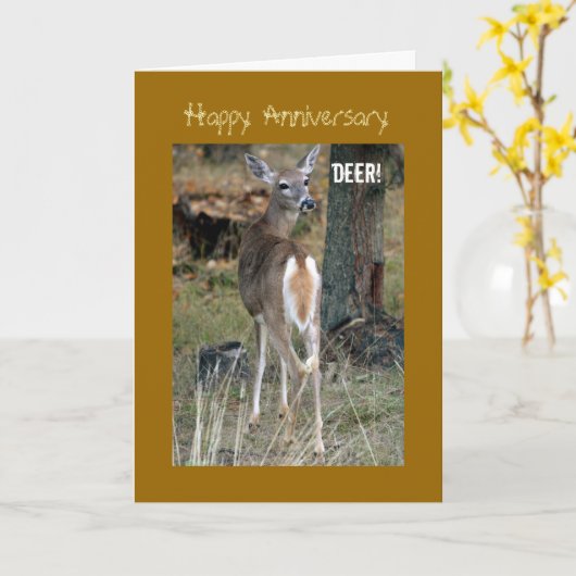 Witstaartherten, Jubileum Kaart (Gele Bloem)