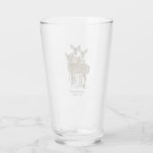 Witstaartherten Kudde / Dad's Mancave Pint Glas (Achterkant)