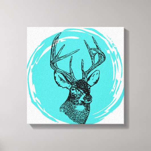 witstaarthertenkop canvas afdruk (Voorkant)