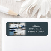 Witstaartje bij de rivier etiket (Insitu)