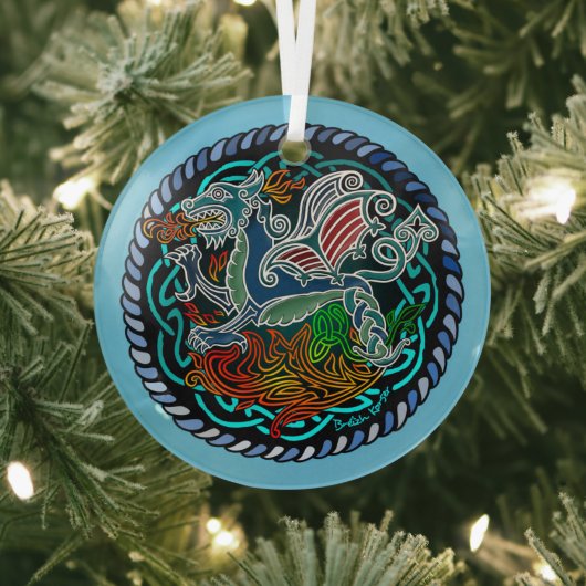 Witstaartkolibrie Glas Ornament (Insitu)