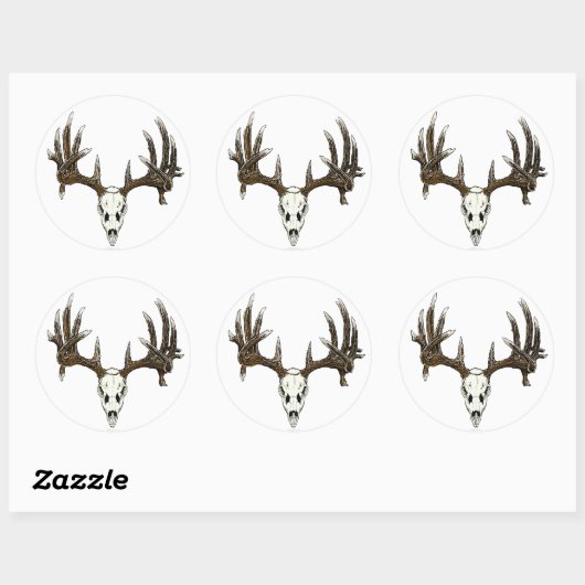 Witstaartslang Ronde Sticker (Vel)