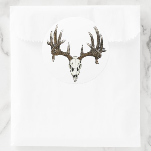 Witstaartslang Ronde Sticker (Tas)