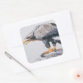 WitstaartZee Eagle 2001 Vierkante Sticker (Envelop)