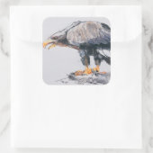 WitstaartZee Eagle 2001 Vierkante Sticker (Tas)