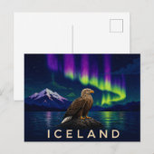 Witstaartzeearend onder het Noorderlicht | Iconisc Briefkaart (Voorkant / Achterkant)