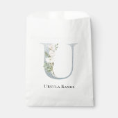 Witste witte bloemige bedankzakje (Voorkant)