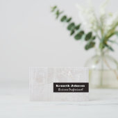 Witstone textuur Achtergrond Visitekaartje (Staand voorkant)