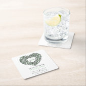 Wittaartaardeinktekenmonogram bruiloft kartonnen onderzetters (Insitu)