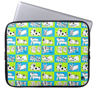 Witte 15-inch laptophoes met 15 inch laptop sleeve