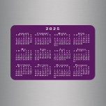 Witte 2025 Kalender op Paarse achtergrond Sjabloon Magneet<br><div class="desc">De witte kalender van 2025 wordt over een paarse achtergrond sjabloon op deze handige 4 "x6" buigmagneet geplaatst. U kunt uw eigen achtergrond afbeelding toe te voegen in de zijbalk als je wilt. Als u alleen een andere achtergrond in kleur wilt, tikt u op "Bewerken met behulp van het Ontwerpgereedschap",...</div>