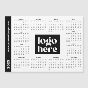 Witte 2025 Zakelijke Logo Magnetische Kalender