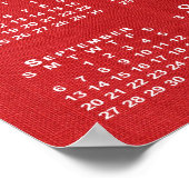 Witte 2026 kalender op aanpasbare foto poster (Hoek)