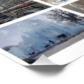Witte 24 foto-collageraster op maat voor reizen perfect poster (Hoek)