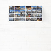 Witte 24 foto-collageraster op maat voor reizen spandoek (Insitu)