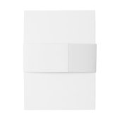 Witte 3 bloemige initialen trouw uitnodigingen wikkel (Achterkant Voorbeeld)