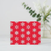 Witte 3-D sneeuwvlokken, achtergrond Briefkaart (Staand voorkant)