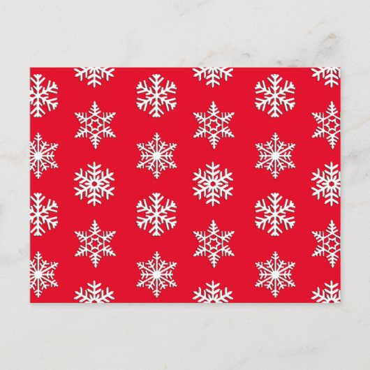 Witte 3-D sneeuwvlokken, achtergrond Briefkaart (Voorkant)