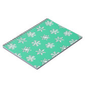 Witte 3-D sneeuwvlokken,  achtergrond Notitieboek (Linkerzijde)
