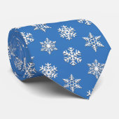 Witte 3-D sneeuwvlokken,  achtergrond Stropdas (Opgerold)