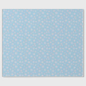 Witte 3-d sneeuwvlokken op een ijsblauwe achtergro cadeaupapier (Vlak)