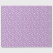 Witte 3-D sneeuwvlokken op een lila achtergrond Cadeaupapier (Vlak)