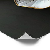 Witte 3D-bloemen Poster (Hoek)