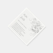 Witte 3D Bloemen Rozen Interessante Feiten Bruilof Servet (Hoek)