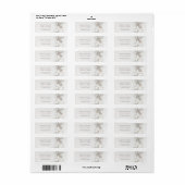 Witte 3D-bloemenrozen bruiloft Etiket (Full Sheet)