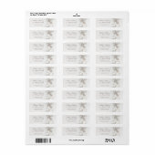 Witte 3D-bloemenrozen bruiloft Etiket (Full Sheet)